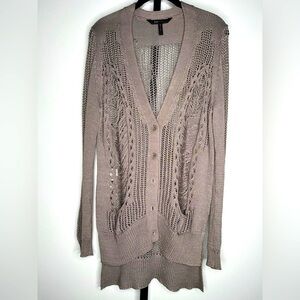 BCBGMaxAzria Kiril Drop Needle Button Cardigan Effortless Elegance & Style